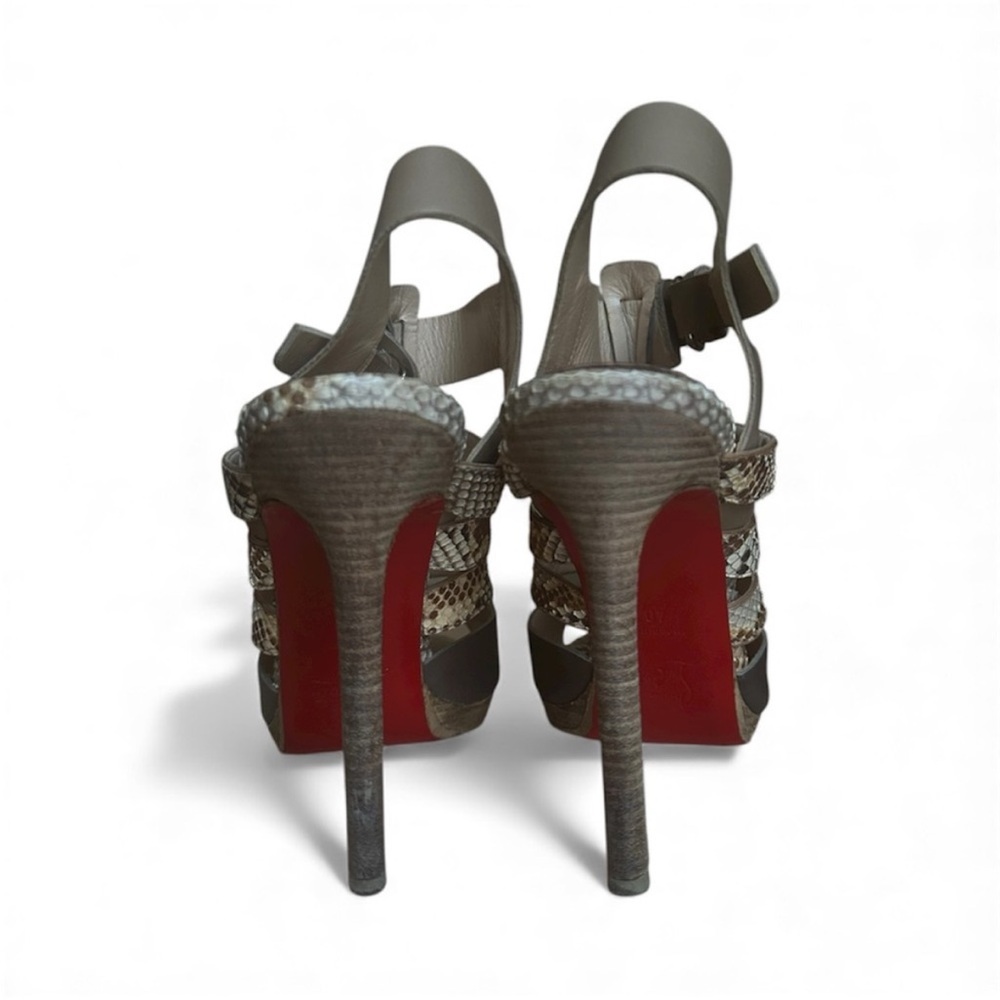 Christian Louboutin Snakeskin sandal heels RETAIL 895 - Picture 5 of 7